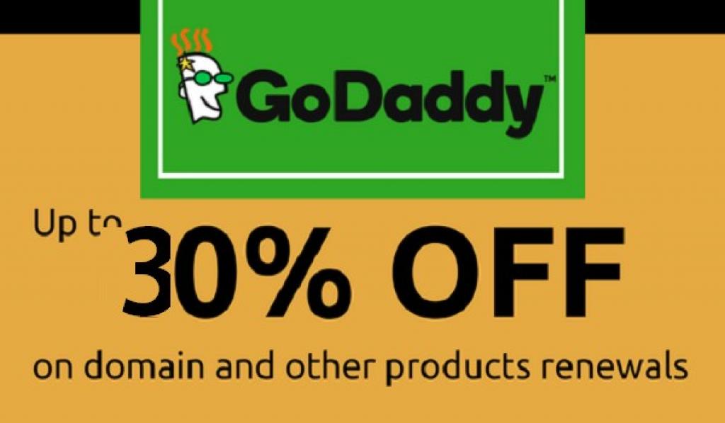 Godaddy 30 OFF Domain renewal code, Discount Offers 2024