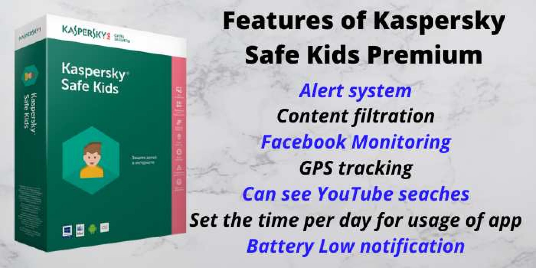 will kaspersky safe kids report youtube monitoring
