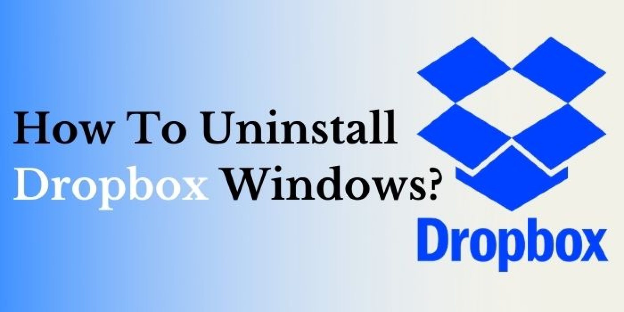 how to uninstall dropbox from pc
